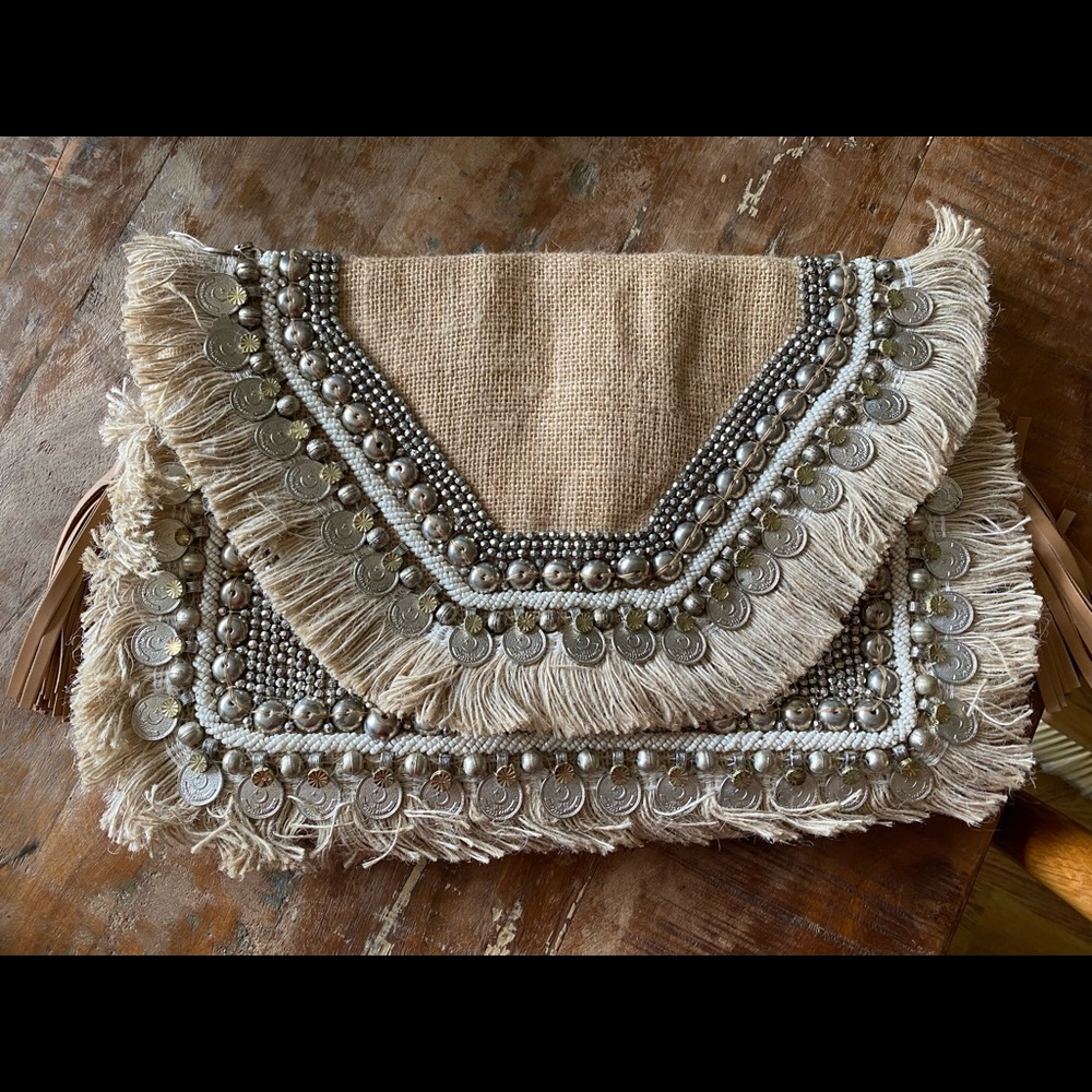 Oversized statement clutch